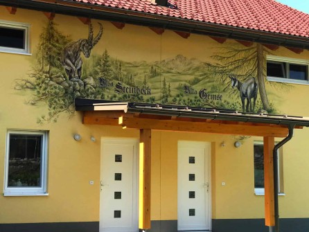 Vakantie Villa Karinthie Wandschildering